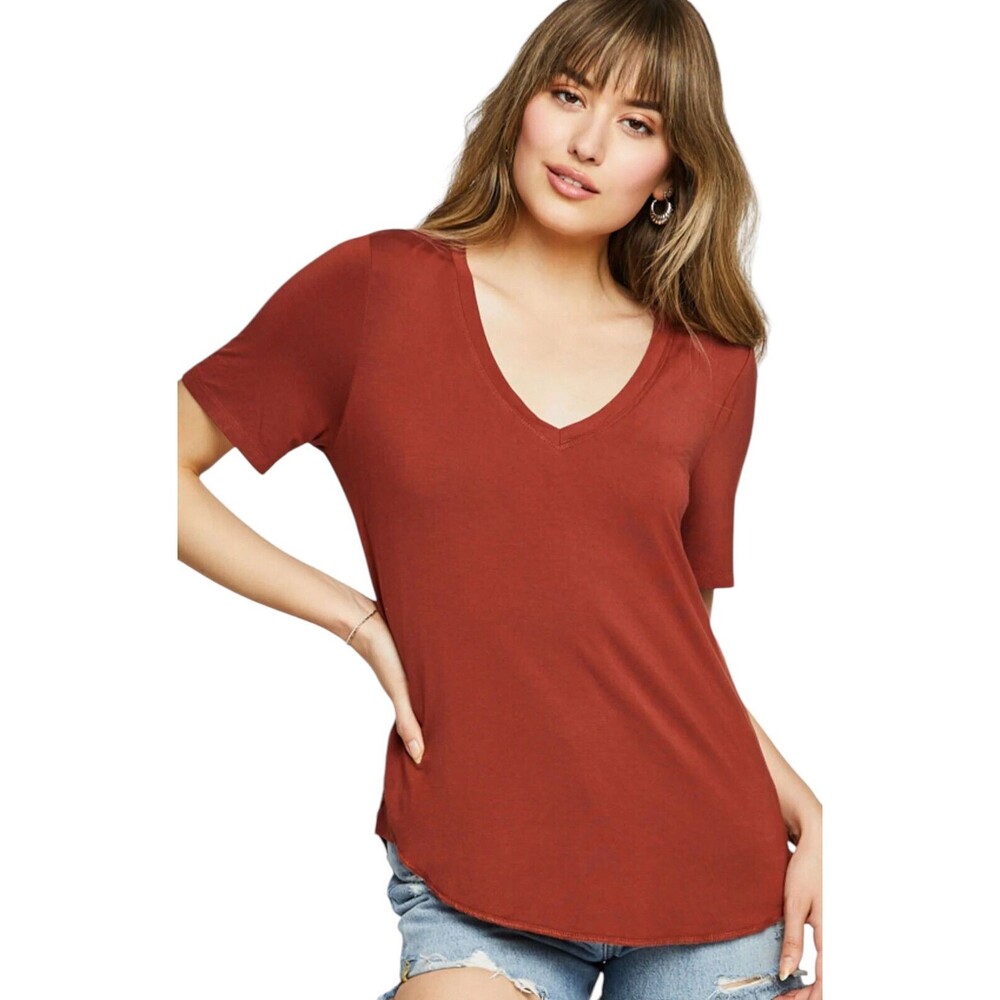 Gentle Fawn Alabama Jersey Knit Short Sleeve T-Shirt Womens Sz M Chili MSRP: $52 - Picture 8 of 16